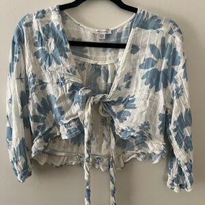 Floral American Eagle Top